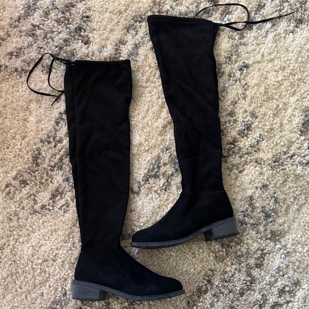 Black Over-the-Knee Women's Boots